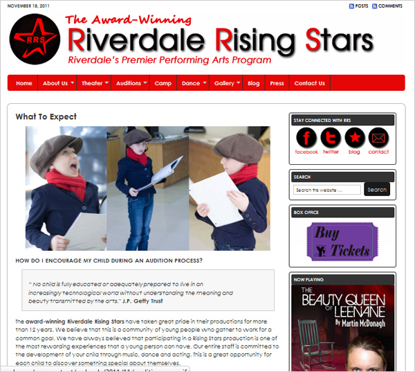 Riverdale Rising Stars website