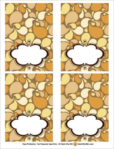 Thanksgiving Place Cards Template Free Printable Pdf