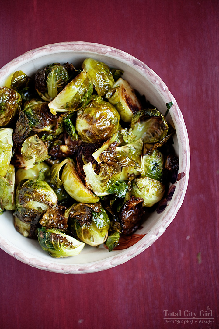 Easy Thanksgiving Recipe - Roasted Brussels Sprouts by Total City Girl