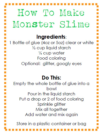 how to make monster slime