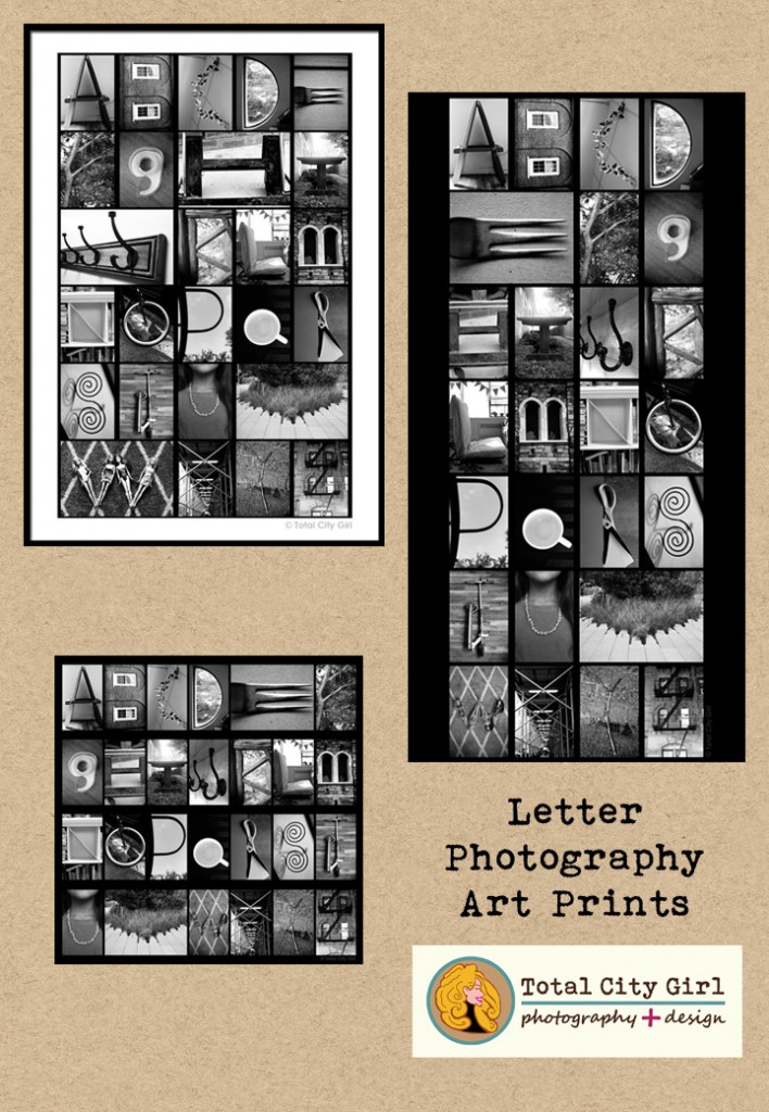 Letter Photography Art Prints | Total City Girl - The Blog