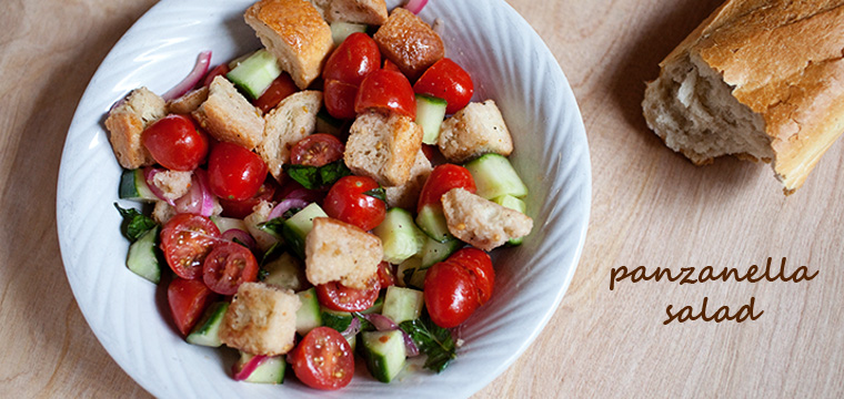 Panzanella Salad With Pickled Red Onions