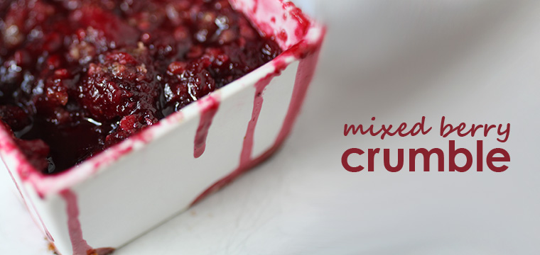 Easy Recipe:   Mixed Berry Crumble
