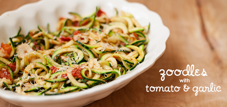 Easy Recipe:  Zoodles with Tomato & Garlic